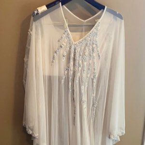 Cape and Crop Top with Skirt